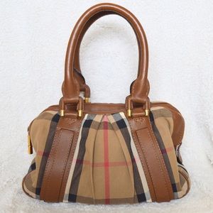 Burberry Brown Nova Check Satchel
